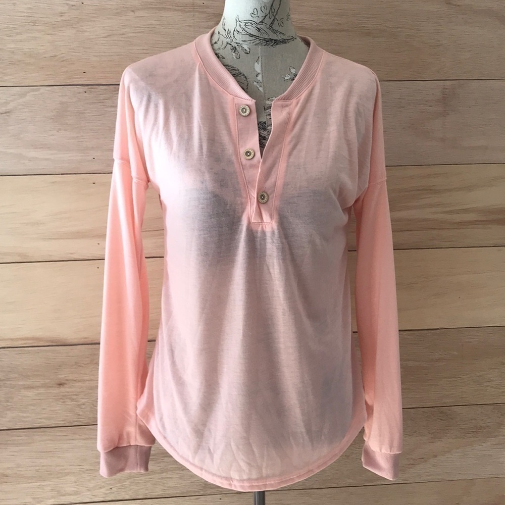 Peach Long Sleeve Top M